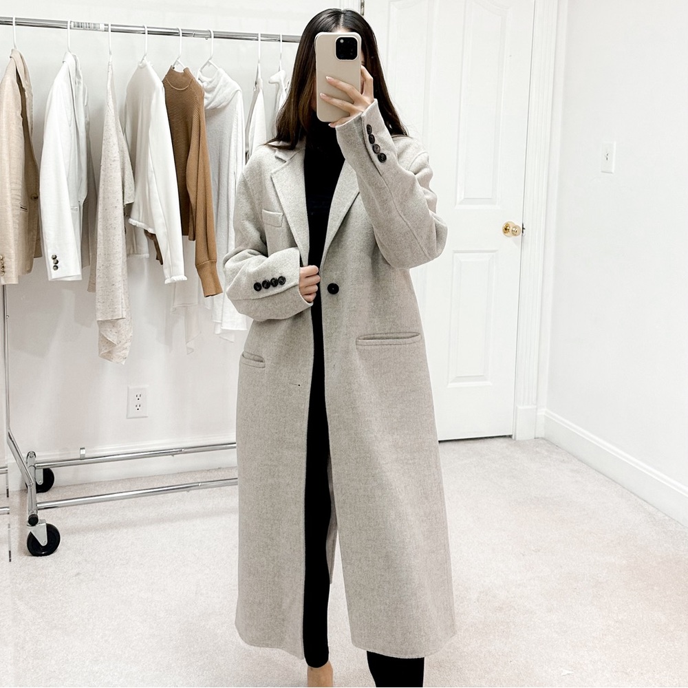Andersson Bell Vincent Handmade Wool Blend Coat in Taupe Grey